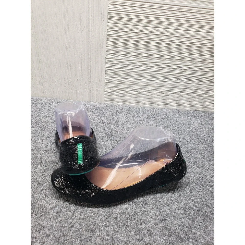 Tieks By Gavrieli Women Flat Ballet 8 Obsidian Black Patent Slip On Comfort Shoe